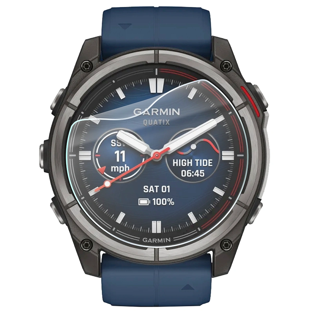 Dopasowany Bizon Watch Film Hydrogel Duo dla Garmin Quatix 8 Pro 47 mm
